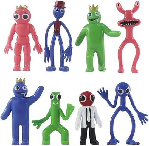 8 Stück Rainbow Friends Figuren, PVC Beliebtes Spiel Rainbow Friends Action Figur Statue Mini Modell Cake Toppers Sammlerstücke Ornamente, 8-11cm von Tongyundacheng