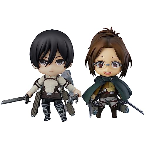 Anime Action Figure Levi/Eren Jaeger/Hange Zoe Q Version Model Figure PVC Collectible Home Desktop Decorations, 10cm von Tongyundacheng