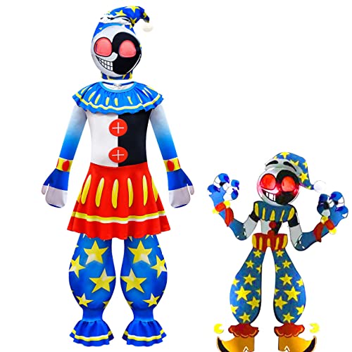 FNAF Kostüm für Kinder Sundrop und Moondrop Cosplay Jumpsuit - FNAF Halloween Kostüme für Jungen Mädchen Fancy Dress up Outfit von Tongyundacheng