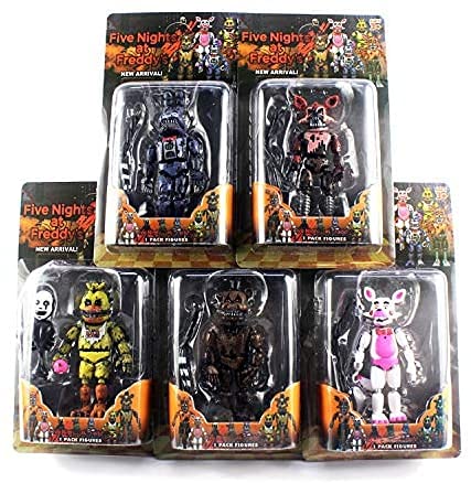 Fünf Nächte Spielfiguren Schwester Location Foxy Bonnie Horror-Puppe Aufhellung bewegliche Gelenke Action Figuren Fünf Nächte Fans Geschenke von Tongyundacheng