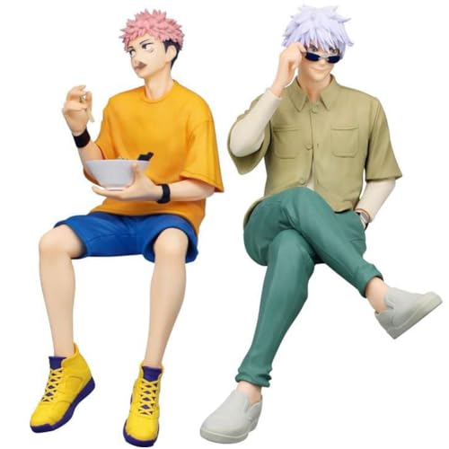 Gojo Satoru Itadori Yuji Figur Noodle Stopper Anime Action Figur Gojo und Itadori Statue Sitzend Modell PVC Sammelbare Dekorationen für Fans 14cm von Tongyundacheng