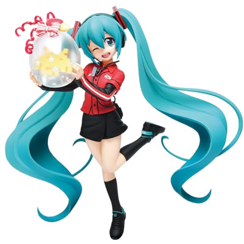 Miku Anime Figur, Uniform Girls Miku Sitzende PVC Statue Sammlung Anime Figuren Modell Desktop Dekoration Geschenk 21cm von Tongyundacheng