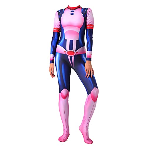 My Hero Academia Cosplay Kostüm Ochaco Uraraka Overall 3D Druck Onesies Bodysuit Halloween Kostüm für Frauen Mädchen von Tongyundacheng