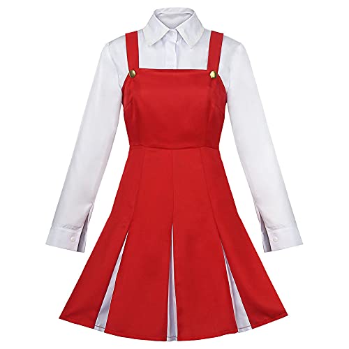 My Hero Academia Eri Cosplay Kostüm Rot Kleid Uniform Outfits Shirt Set Halloween Karneval Party Kostüm für Damen Mädchen, rot, L von Tongyundacheng