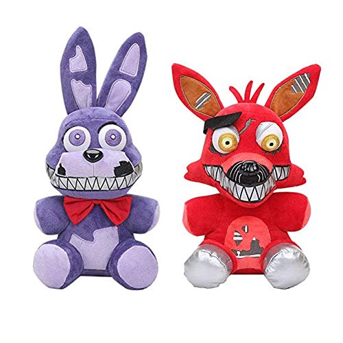 Tongyundacheng 7-Zoll - Five Nights Plüschpuppe Sets - Sister Location Bonnie Red Foxy Bear Chica Weiche Gefüllte Puppen Ornamente Heimdekoration, 20 cm von Tongyundacheng