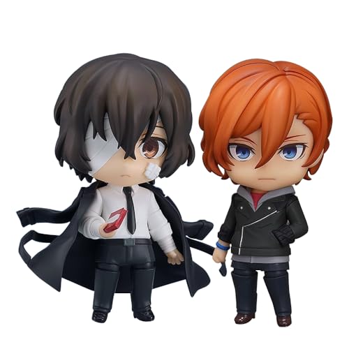 Tongyundacheng Bungo Stray Dogs Anime Figur Nakahara Chuuya Dazai Osamu Actionfigur Statue 10 cm PVC Charakter Modell Sammlerstücke Desktop Ornamente von Tongyundacheng