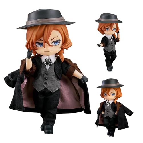 Tongyundacheng Bungo Stray Dogs Nakahara Chuuya Figur 14 cm Anime Dazai und Chuuya Actionfigur Kleidung Abnehmbare Figur Statue PVC Modell Desktop Ornamente von Tongyundacheng