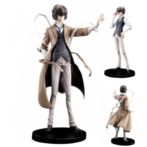 Tongyundacheng Dazai Osamu Actionfigur, 26 cm, Bungo Stray Dogs, Anime, PVC, Sammlermodell, Dazai-Figur, Statue, Ornamente, Desktop-Dekorationen von Tongyundacheng