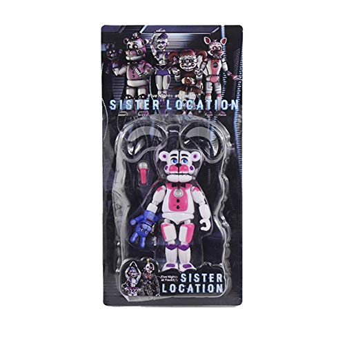 Tongyundacheng Five Nights Game Actionfigur Funtime Foxy Sister Location Horror Puppe Aufhellende Actionfiguren mit beweglichen Gelenken, 14 cm, Typ 4, 14 cm von Tongyundacheng