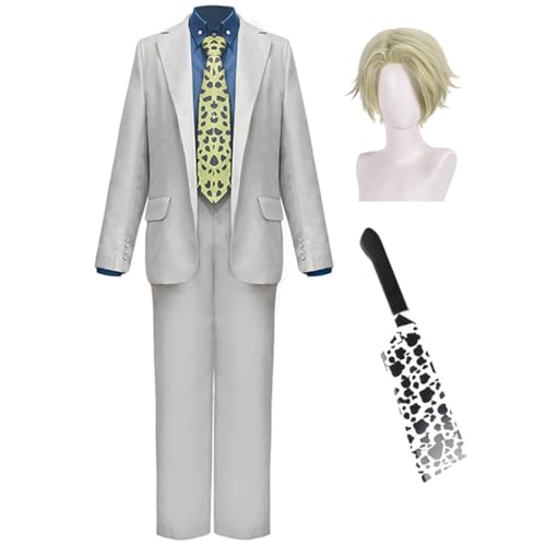 Tongyundacheng Nanami Kento Cosplay Kostüm Anime JJK Cosplay Nanami Kento Uniform Outfit mit Waffe Requisiten für Halloween Party von Tongyundacheng