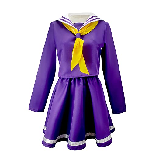 Tongyundacheng No Game No Life Shiro Cosplay Kostüm Schuluniform Kleid Matrosenanzug für Halloween Party von Tongyundacheng