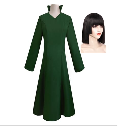 Tongyundacheng One Punch Man Cosplay Kostüm, Hellish Blizzard Grünes Kleid für Frauen Anime Hellish Blizzard Cosplay Outfit für Halloween von Tongyundacheng