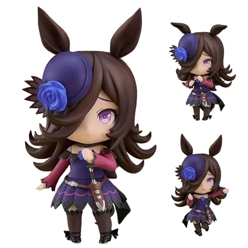 Tongyundacheng Uma Musume Pretty Derby Anime-Figur, Reisdusche, Q-Version, Actionfigur, PVC, Anime-Charakter, Modell, Desktop-Ornamente, Sammlung, Geschenk, 10 cm von Tongyundacheng