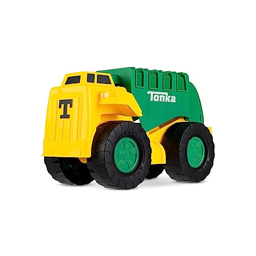 Tonka Steel Classics Schaufel- und Transport-Müllwagen | Baufahrzeug, robustes Design, realistische Soundeffekte, beleuchtete Kabine | Outdoor-Spielzeug für Kinder, Mädchen, Jungen ab 2 Jahren von Basic Fun