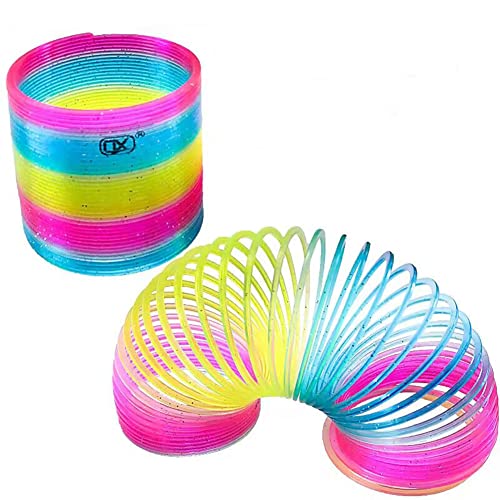 Tonone Bunter Regenbogen Kreis Regenbogenspirale Federwindung Magische Bunte Treppenläufer Spring Coil Regenbogenspirale aus Kunststoff von Tonone