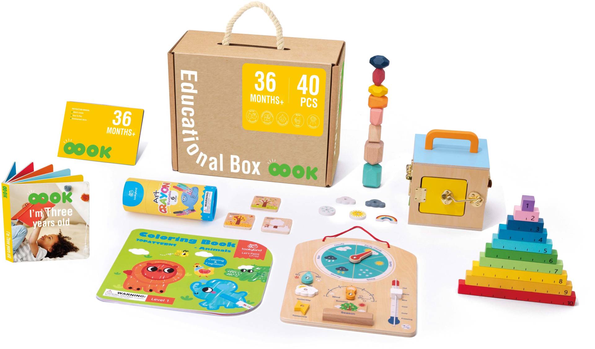 Tooky Aktivitätsbox 36 Monate, Babyspielzeug von Tooky Toy