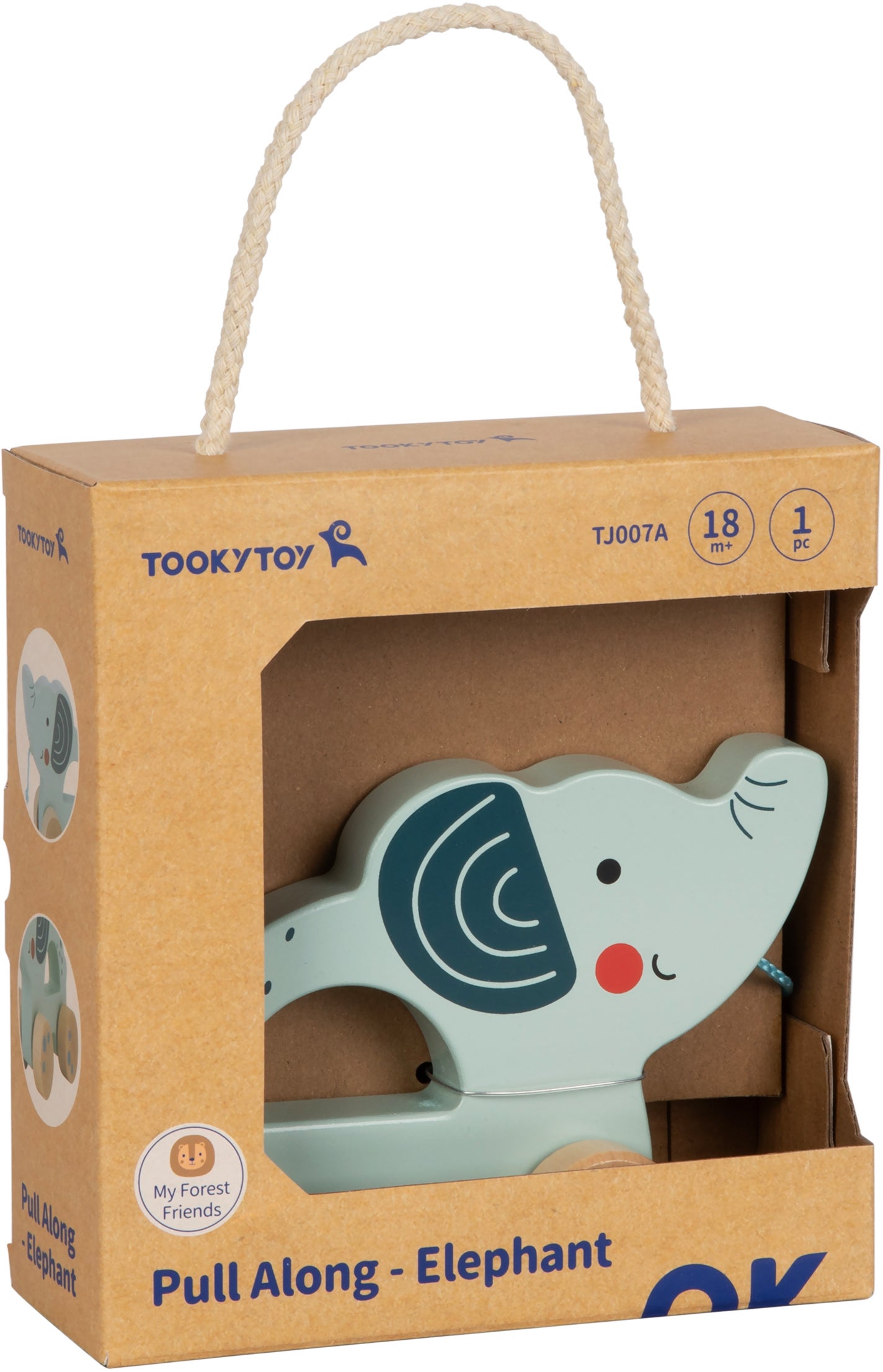 Tooky Toy Nachziehspielzeug Elefant von Tooky Toy