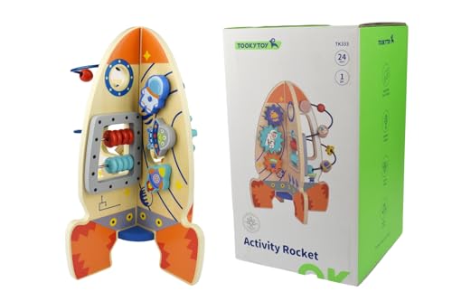 Tooky Toy TK333 Aktivitätsrakete aus Holz von Tooky Toy