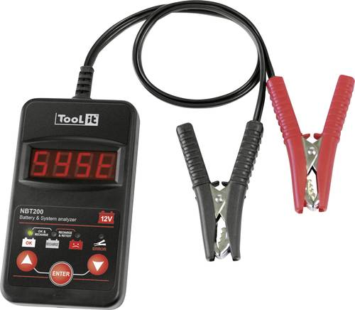 Toolit NBT200 Kfz-Batterietester, Batterieüberwachung 50cm von Toolit