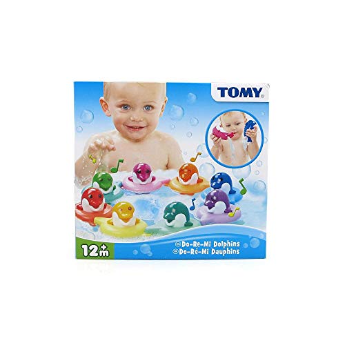 TOMY Wasserspielzeug Badewanne "Do-Re-Mi-Delfine" hochwertiges Kinderspielzeug, Musikspielzeug zur Unterstützung der Kreativität und Musikalität, für Babys und Kleinkinder ab 18 Monate, Multi ,1 - Pack von Toomies