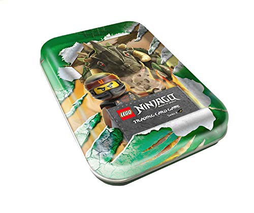 Top Media 180347 Lego Ninjago Serie IV, Tin Dose grün, 7 Booster und Limitierte Goldkarte von Top Media