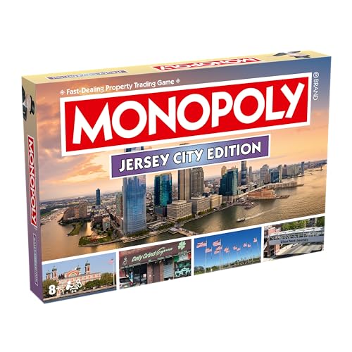 Monopoly-Brettspiel Jersey City NJ Edition: 2–6 Spieler, Familien-Brettspiele für Kinder und Erwachsene, Brettspiele für Kinder ab 8 Jahren, für Kinder und Erwachsene, ideal für Spieleabend von Top Trumps USA