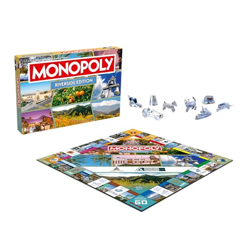 Monopoly-Brettspiel Riverside CA Edition: 2–6 Spieler, Familien-Brettspiele für Kinder und Erwachsene, Brettspiele für Kinder ab 8 Jahren, für Kinder und Erwachsene, ideal für Spieleabend von Top Trumps USA