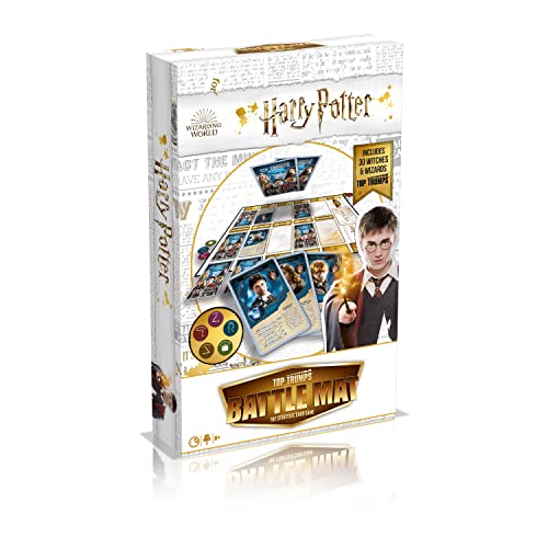 Top Trumps Harry Potter Battle Mat Das strategische Kartenspiel, Spielen Sie mit Harry, Ron, Hermine, Dumbledore, Hagrid, Snape und Voldemort, Wird zu einem Brettspiel, 2 Spieler sind EIN tolles von Top Trumps