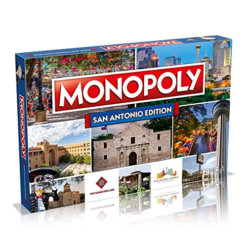 San Antonio Monopoly Brettspiel-Edition, Familienspiel ab 8 Jahren von Top Trumps