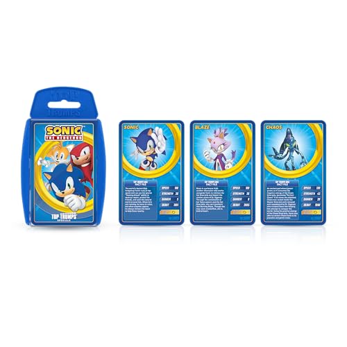 Top Trumps Sonic The Hedgehog Specials Kartenspiel, Spiel mit Schwanz, Knuckles, Eggman, Chaos, Blaze und Chaos aus dem ikonischen Sega MegaDrive-Spiel, pädagogisches Geschenk und Spielzeug für Jungen von Top Trumps