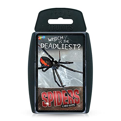 Top Trumps Spiders Classics Kartenspiel, entdecken Sie Fakten über den Goliath-Vogelfresser, die schwarze Witwe und die Radspinne in diesem pädagogischen Paket, für 2 Spieler und mehr als 6 Jahre sind von Top Trumps