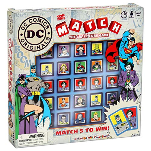 Winning Moves 001748 Superheroes Brettspiel DC Comics Super Heroes Match The Crazy Cube Game, Taglia unica von Winning Moves