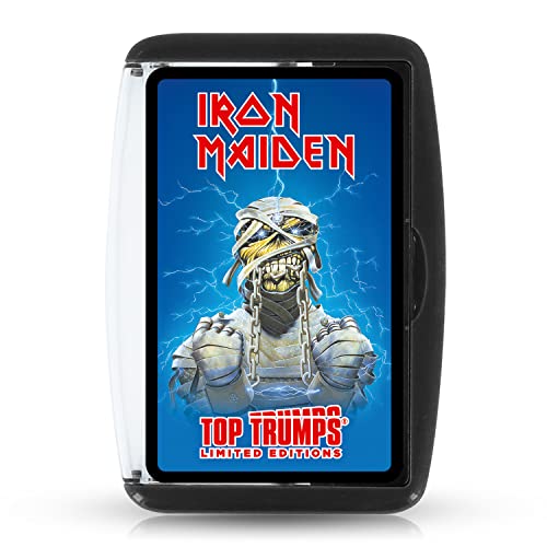 Top Trumps Iron Maiden Limited Edition Kartenspiel, erleben Sie die Musikgeschichte mit 30 ihrer größten Alben, Singles und Touren, tolles Geschenk für Iron Maiden Fans ab 18 Jahren von Top Trumps