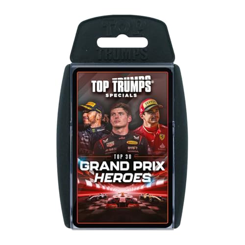 Top Trumps Kartenspiel F1 Grand Prix Heroes – Familienspiele für Kinder und Erwachsene – Lernspiele – Kartenspiele für Kinder bis 2 Spieler – Kriegsspiele für Kinder von Top Trumps