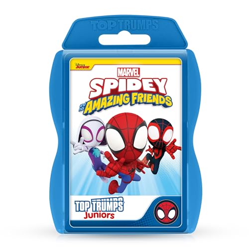 Top Trumps Kartenspiel Spidey & Friends Junior – 5-in-1-Spiele für Kinder – Lernspiele – Kartenspiele für Familien – Quiz, Trivia, Gedächtnisspiel – 2+ Spieler-Spiel für 3 plus Kinder von Top Trumps