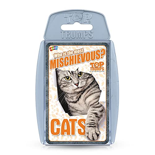 Top Trumps Cats Classics Kartenspiel, erfahren Sie Fakten über die Bengalkatze, die britische Kurzhaar und die Sibirische Katze in diesem pädagogischen Spiel, für 2 Spieler und mehr als 6 Jahre von Top Trumps