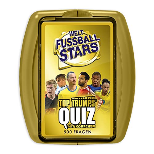 TOP TRUMPS Quiz - Weltfußballstars - Fußball-Quiz- Alter 8+ - Deutsch, Gold von Top Trumps