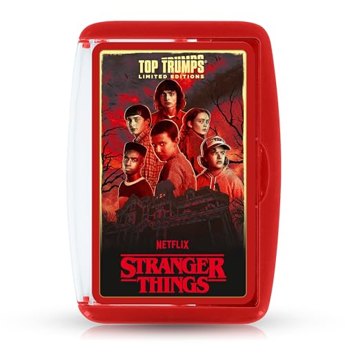 Top Trumps Stranger Things Kartenspiel | Familienspiele für Kinder und Erwachsene | Lernspiele | Kartenspiele für Kinder ab 2 Spieler | Kriegsspiele für Kinder | Spiele von Top Trumps