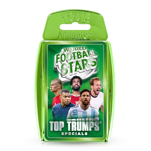 Top Trumps World Football Stars Specials Kartenspiel Grün, Spielen mit Lionel Messi, Neymar und Harry Kane, pädagogisches Geschenk und Spielzeug ab 6 Jahren von Top Trumps