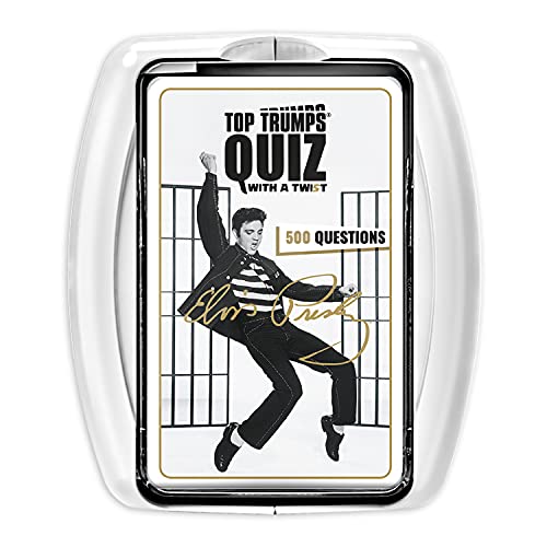 Top Trumps Elvis Presley Quiz Trivia Game English Edition, 500 Fragen zu deinem Lieblingsmusiker, wie gut kennst du den König von Rock n Roll, lustiges Quizspiel für 2+ Spieler ab 8 Jahren von Top Trumps