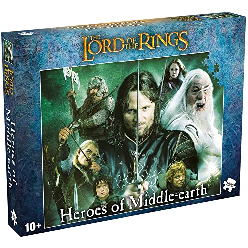 Winning Moves Lord of The Rings Heroes of Middle Earth 1000 Piece Jigsaw Puzzle Game von Top Trumps