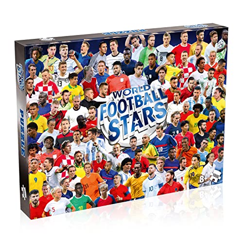 Winning Moves World Football Stars 1000-teiliges Puzzlespiel, Fußballspieler wie Harry Kane, Pele, Maradona, Lucy Bronze und Carli Lloyd, für Spieler ab 4 Jahren von Top Trumps