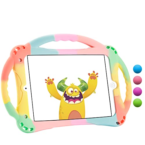 TopEsct iPad Mini Case Kids Anti-Shock Shockproof Grip Stand Protective Case for iPad Mini, Mini 2, Mini 3 iPad Mini 4 and iPad Mini 5 2019(Regenbogen) von TopEsct