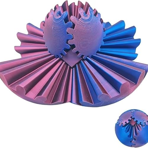 3D gedruckt Gear Ball, Spin Ball oder Würfel Fidget Spielzeug, rotierende Spielzeug für Stress und Angst Relief, Drehmoment Würfel Stress (A1) von Topaliving