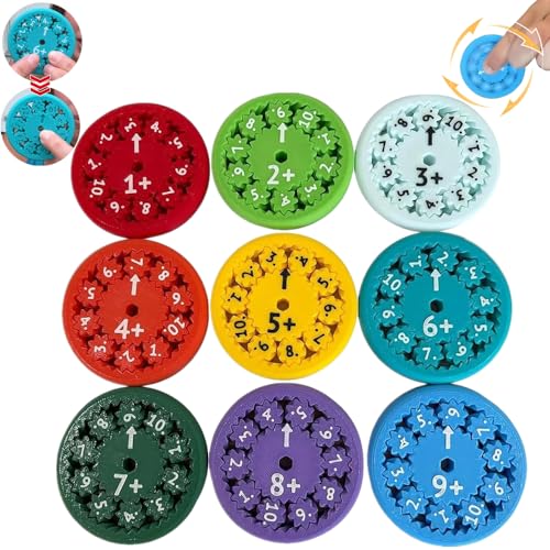 Math Fidget Spinner Game,Mini Fidget Spinner Jouet éducatif Multiplication Division Addition et Soustraction,Jouet éducatif Réduction du Stress Additions (Multiplier ou diviser) von Topaliving