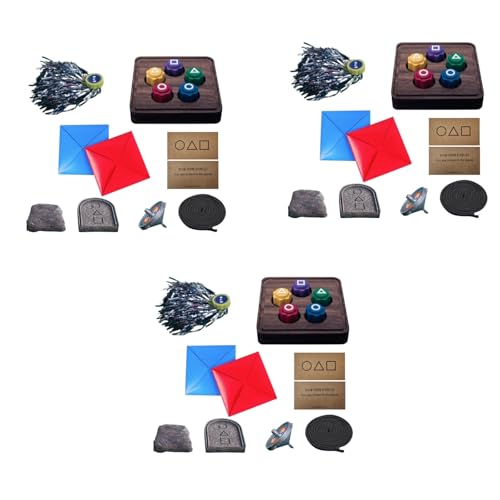 Traditional Korean Games Koreanisches Traditionelles Spielspiel Gonggi Jack Stein Kieselstein Set Klassischer Hand Eye Coordination Stone Catching Minispiel Mit Bunt Steinchen(3 Set) von Topassion