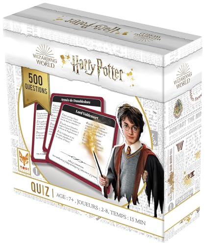 Topi Games Harry Potter – Quiz 500 – Gesellschaftsspiel – Kartenspiel – Familie – ab 7 Jahren – 2 bis 8 Spieler – HP-QU5-MI-108901 – französische Version von Topi Games