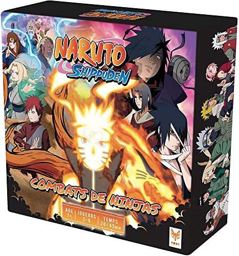 TOPI GAMES - Naruto Shippuden – Ninjas Kämpfe – Gesellschaftsspiel – Brettspiel – Kinderspiel – ab 7 Jahren – 2 bis 6 Spieler – NAS-999001 von Topi Games