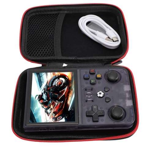 R36PRO Retro Handheld Spielekonsole, Handheld Spielekonsole 4000 MAh Retro Spielekonsole für Linux System 3,5 Zoll IPS Bildschirm Tragbare Taschenspielkonsole für Heimreisen (64GB) von Topiky