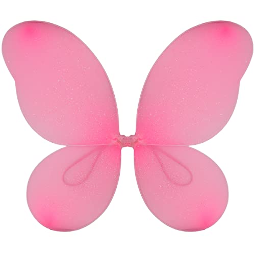 Topkids Accessories Fairy Wings Adult Women Tinkerbell Costume Large Adult Angel Wings Butterfly Costume Tooth Fairy Costume White Pink Black Green Rainbow Girls Big Kids (Pink) von Topkids Accessories